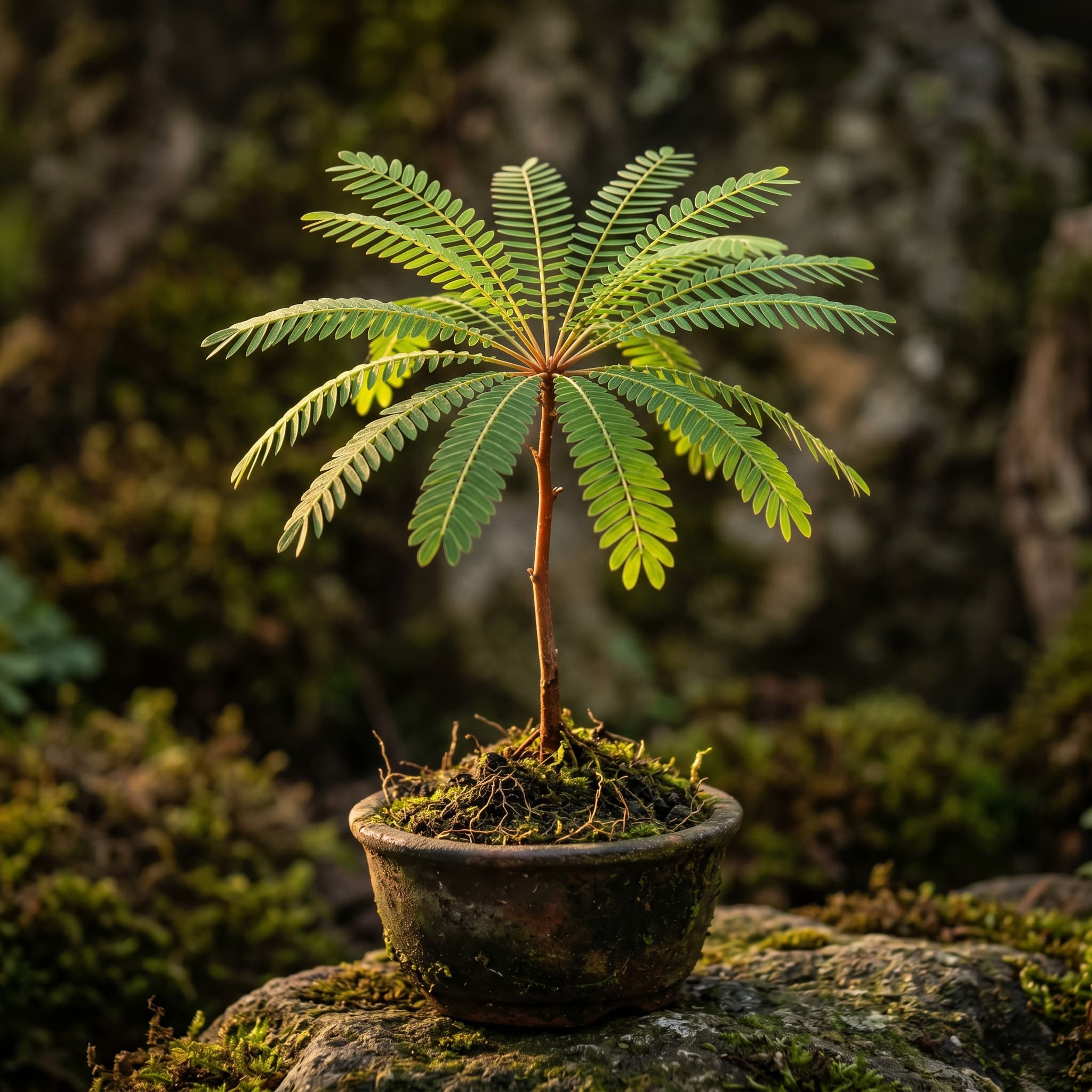 พรรณไม้ Biophytum ขนาดเล็กสำหรับระบบนิเวศในภาชนะ