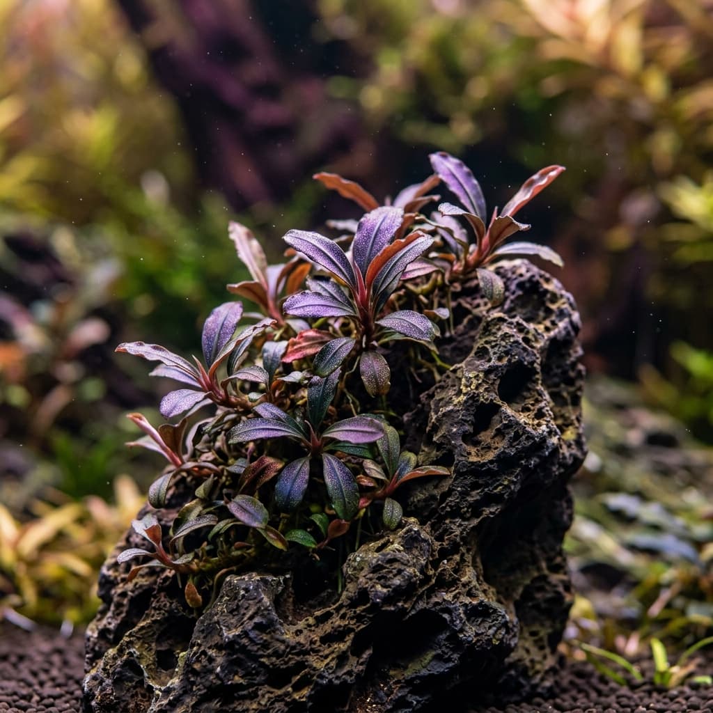 พรรณไม้ Bucephalandra สำหรับระบบไม้น้ำ